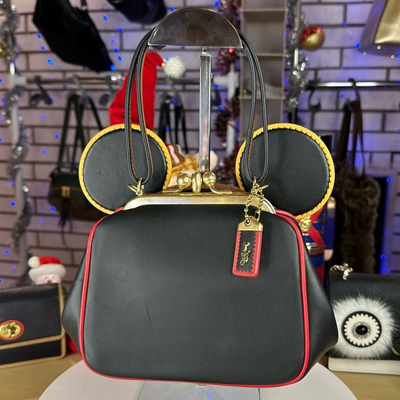 Coach Handbags - 💥COACH x Keith Haring - Disney Mickey Mouse Kisslock Bag